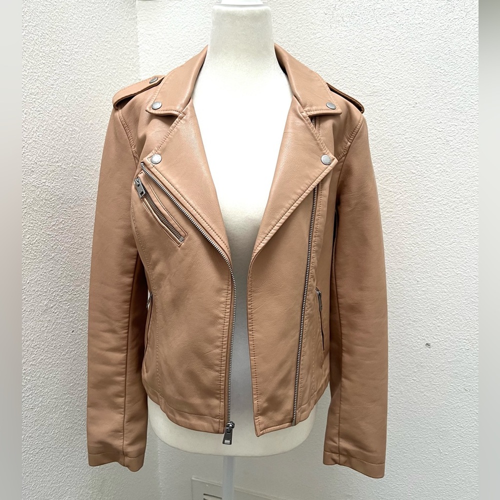 Levi's Tan Faux Leather Biker Jacket